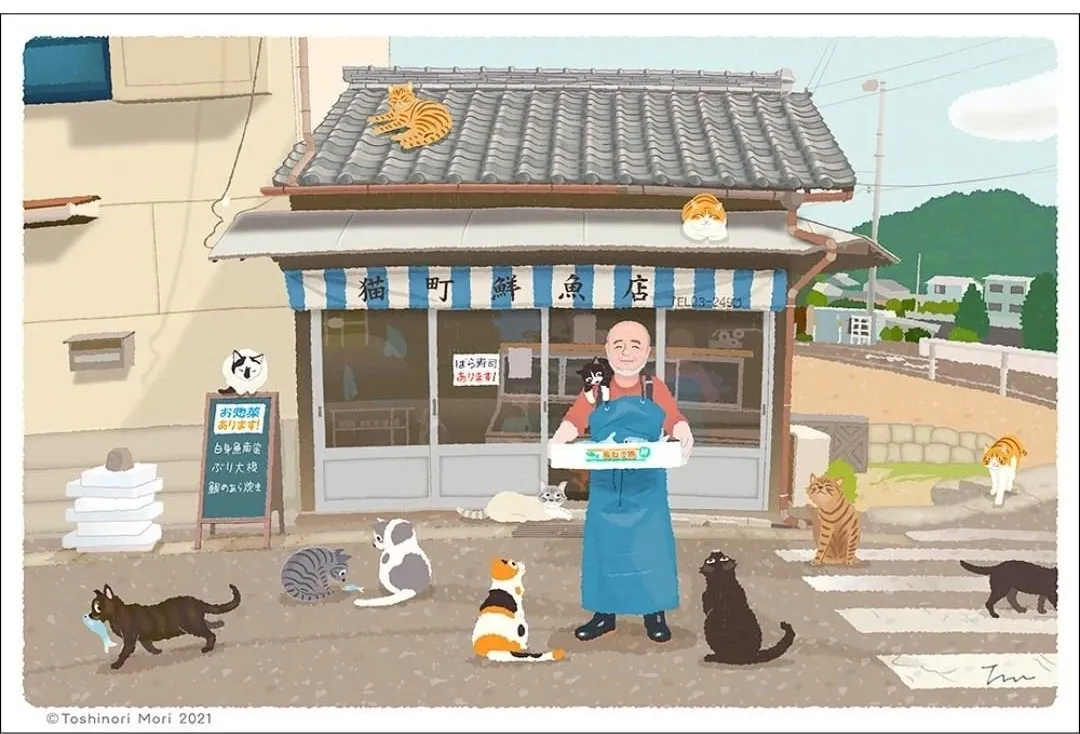 �������������ձ��廭ʦ���µ�è��ȥ̤�࣬�����µķ�⾡���۵�