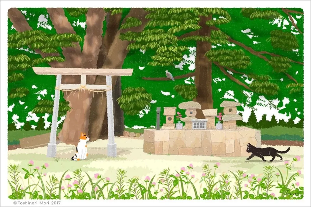 �������������ձ��廭ʦ���µ�è��ȥ̤�࣬�����µķ�⾡���۵�