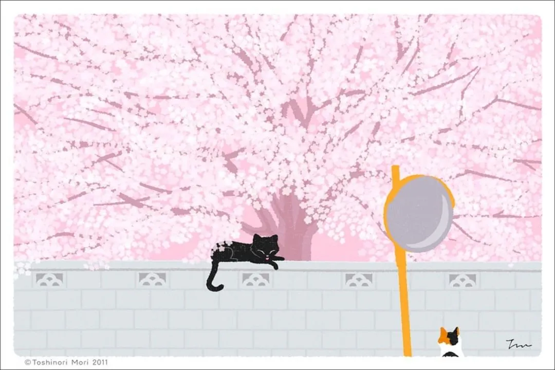 �������������ձ��廭ʦ���µ�è��ȥ̤�࣬�����µķ�⾡���۵�