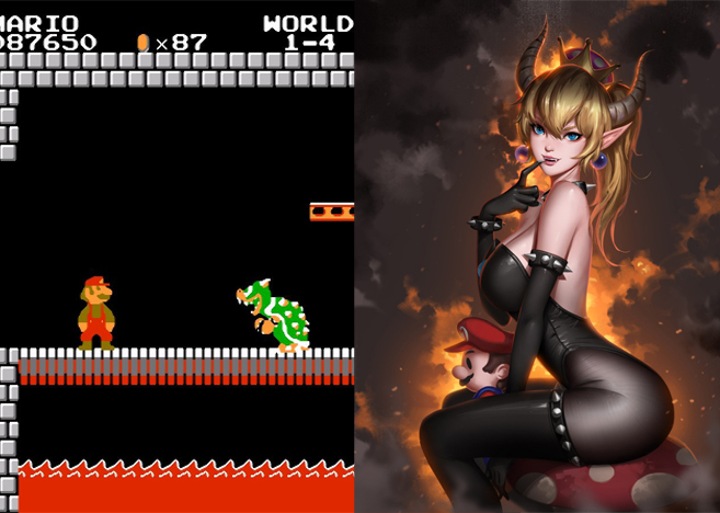 FC游戏《超级玛丽》全景图赏析,玩了一辈子终于知道下水道通哪里