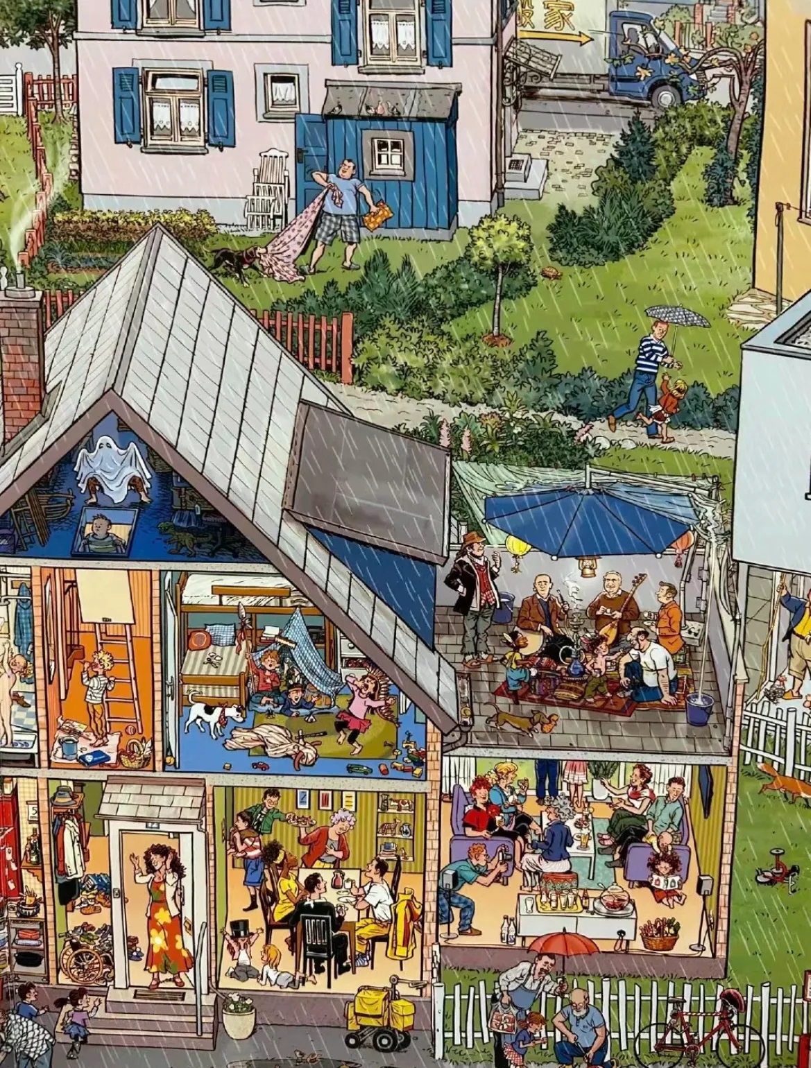 图片[9]-绘本、忙碌的生活:考考孩子专注力，数数有多少人-小改变网