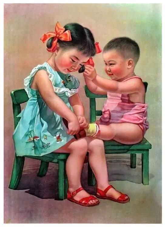 收藏吧！一百多张无水印怀旧年代年画宣传画