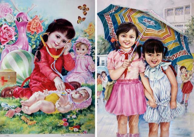 收藏吧！一百多张无水印怀旧年代年画宣传画