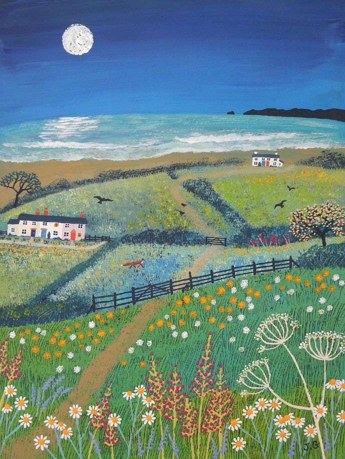 英国画家 Jo Grundy  纯真的画风 笔下的春夏秋冬绘画作品欣赏