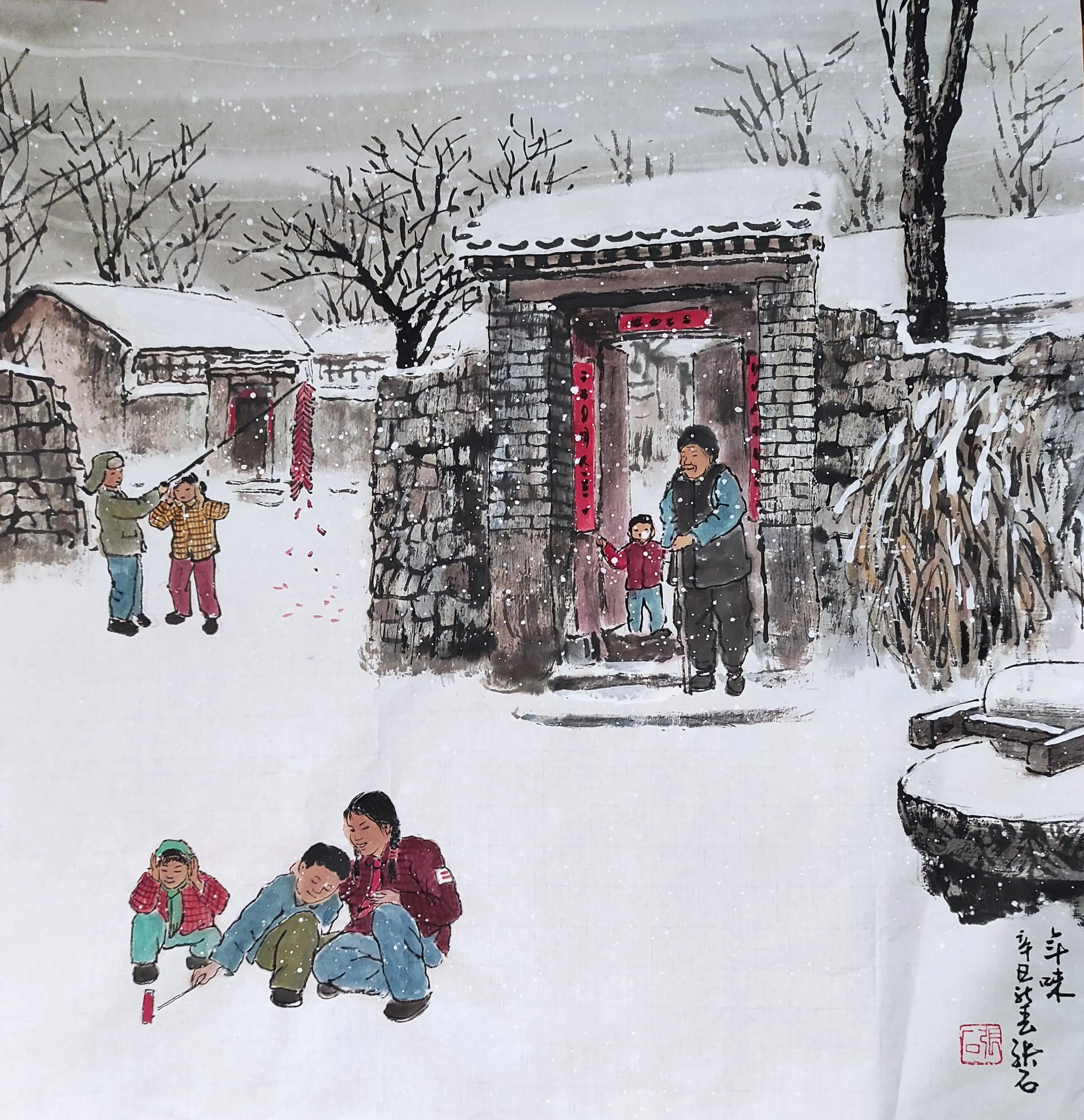 图片[2]-这几幅雪景画，是否能想起小时候的自己-小改变网