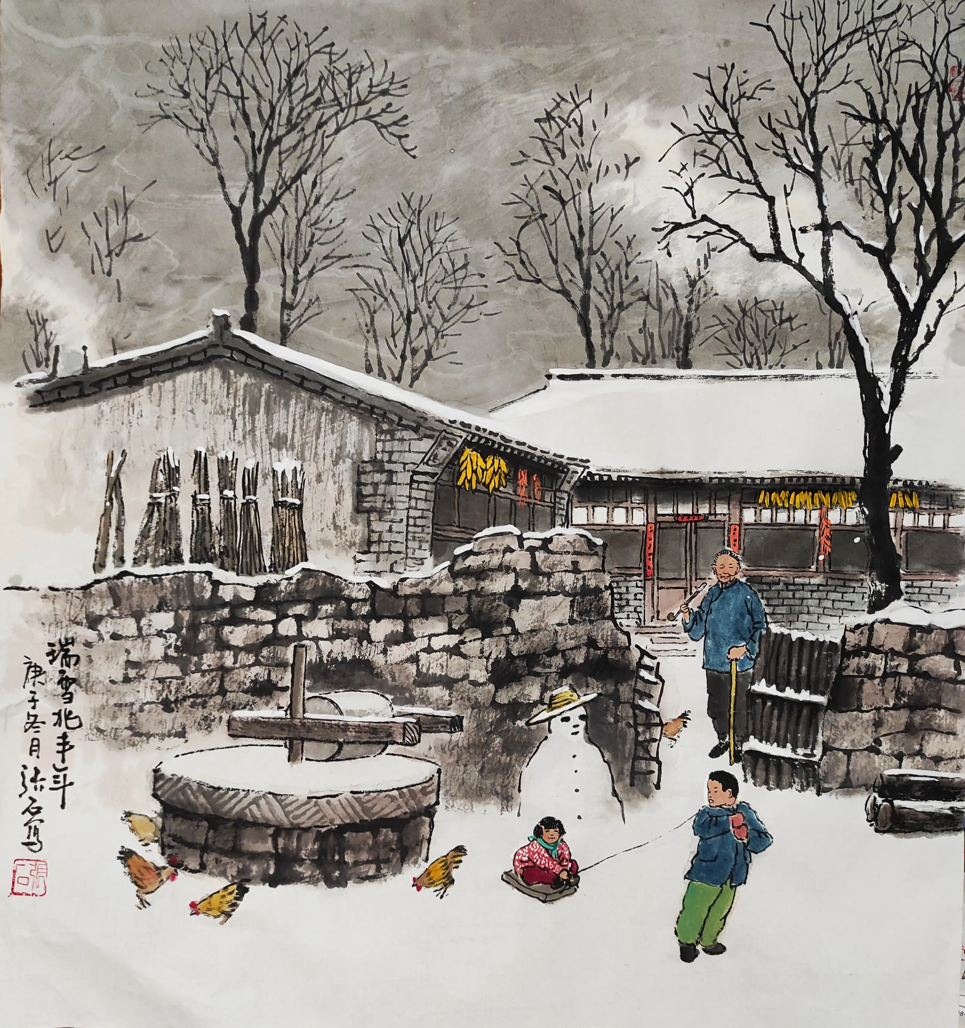 图片[6]-这几幅雪景画，是否能想起小时候的自己-小改变网