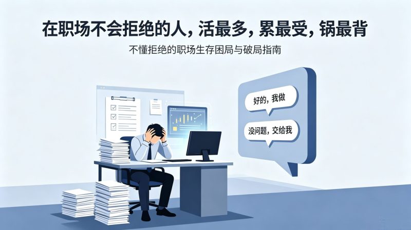 在职场，不会拒绝的人，活最多、累最受、锅最背-小改变网