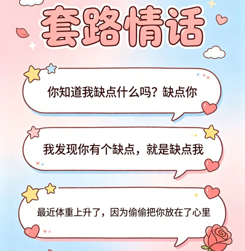 100段俏皮「套路情话」，撩不翻他算你输-小改变网